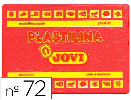 Barra 350g. plastilina Jovi 72 rojo